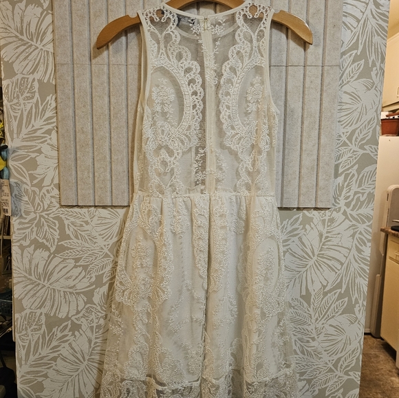 For Love & Lemons Lulu Lace Mini Dress in White Size XS - Picture 3 of 3